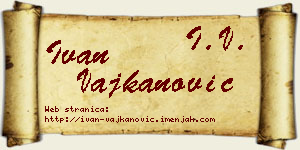 Ivan Vajkanović vizit kartica